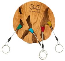 YY Vertical Key Holder Circle - cherry